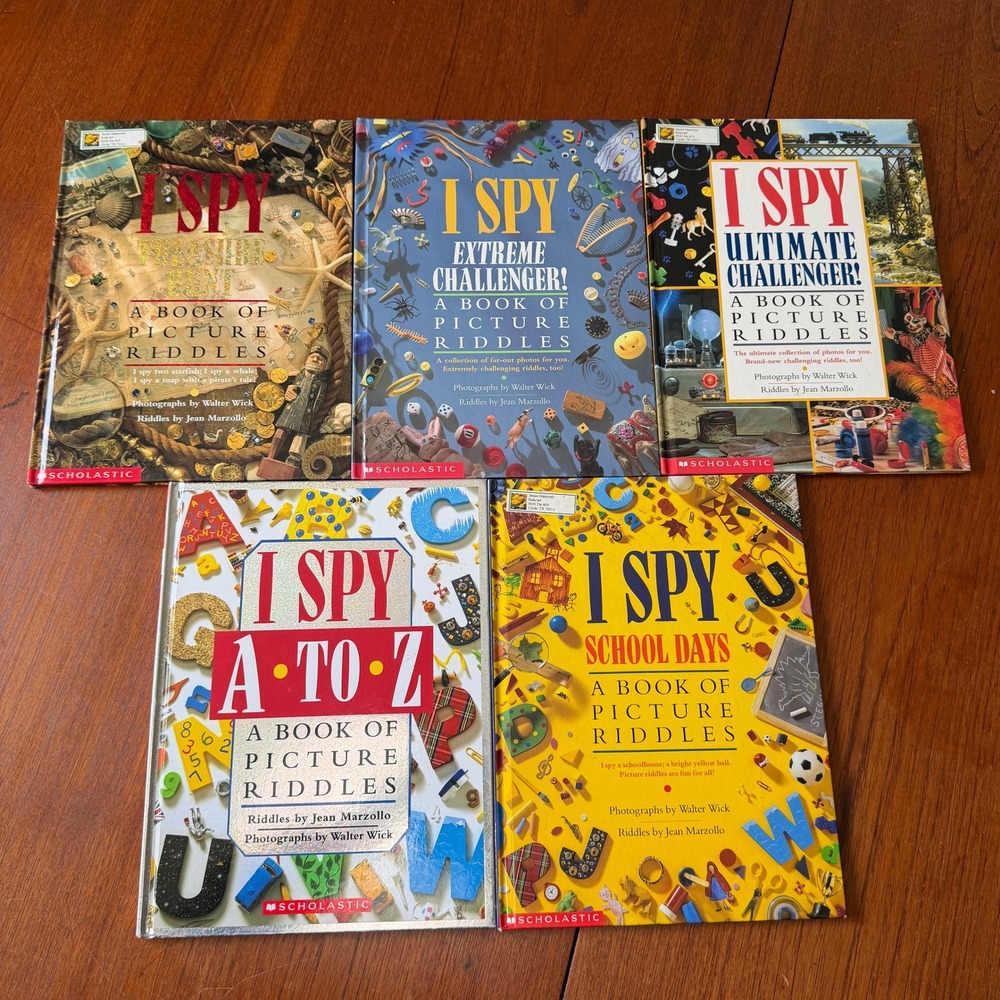 Scholastic I Spy Hardcover Book Lot 5 Treasure Hunt Extreme Ultimate Challenger